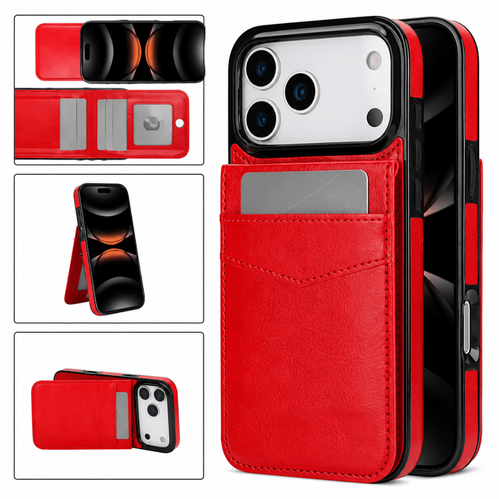 Case iPhone Carteira Suporte Couro - Minimal Cases