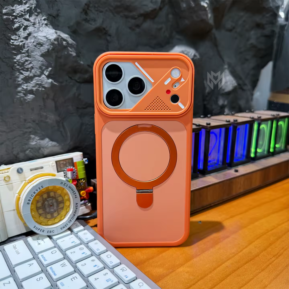 Case Anti Impacto Suporte MagSafe 360° Retrátil