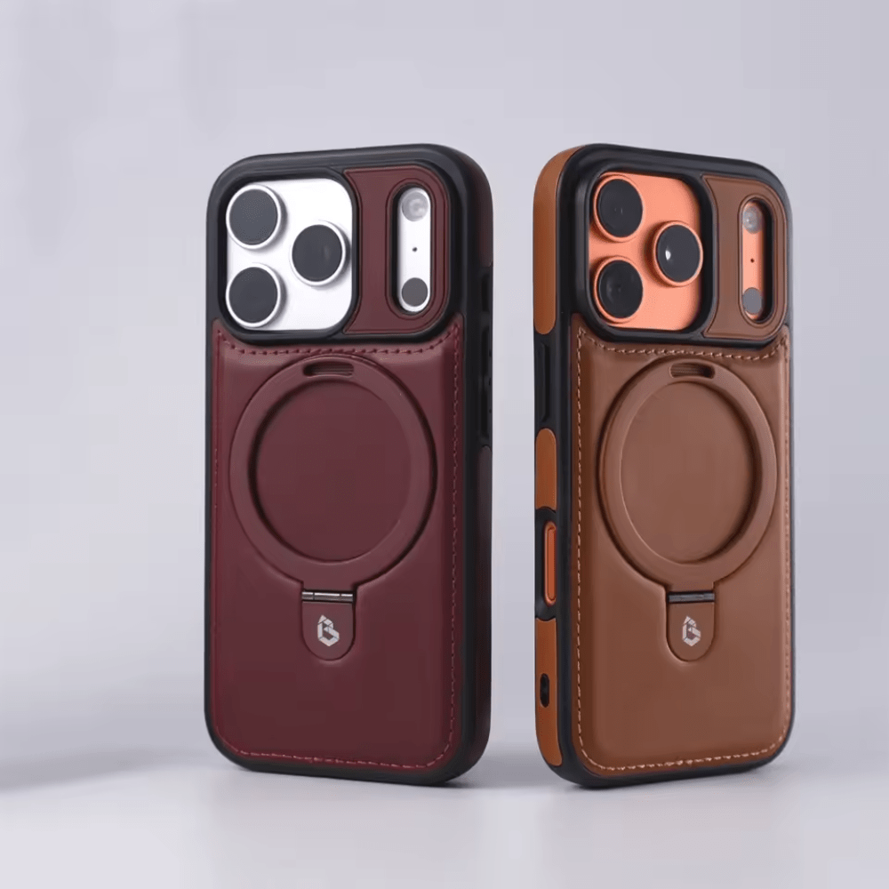 Case iPhone em couro e suporte magnético flexível MagSafe - Minimal Cases