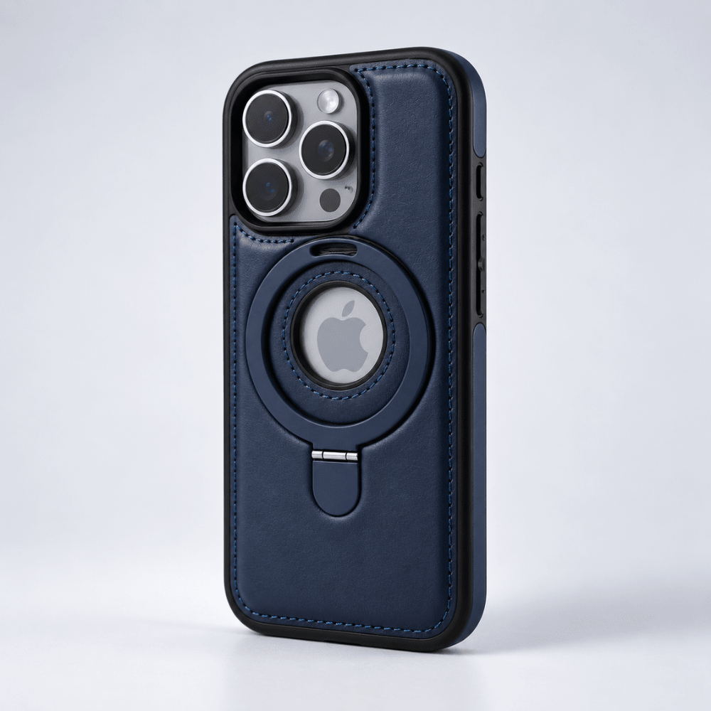 Case iPhone em couro e suporte magnético flexível MagSafe - Minimal Cases