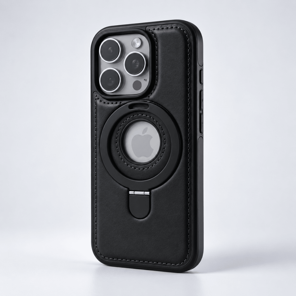 Case iPhone em couro e suporte magnético flexível MagSafe - Minimal Cases