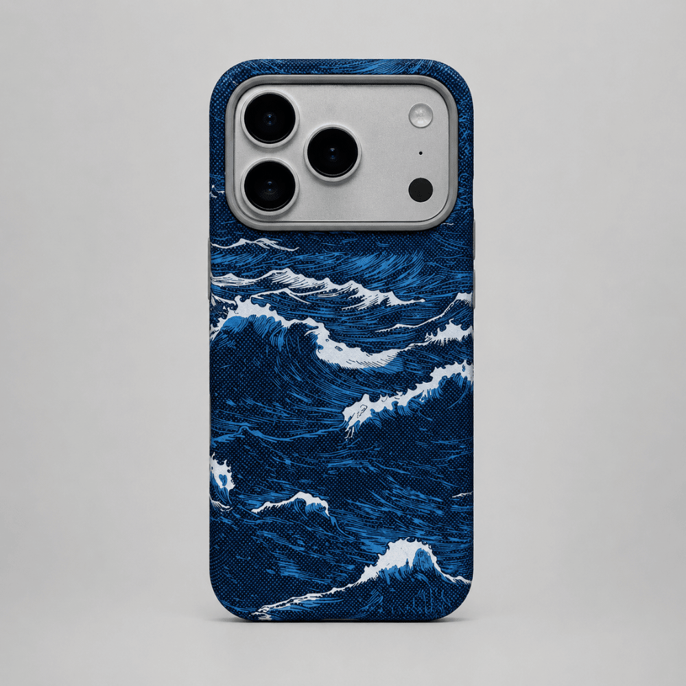 Case iPhone Carbono Design Ondas com MagSafe - Minimal Cases