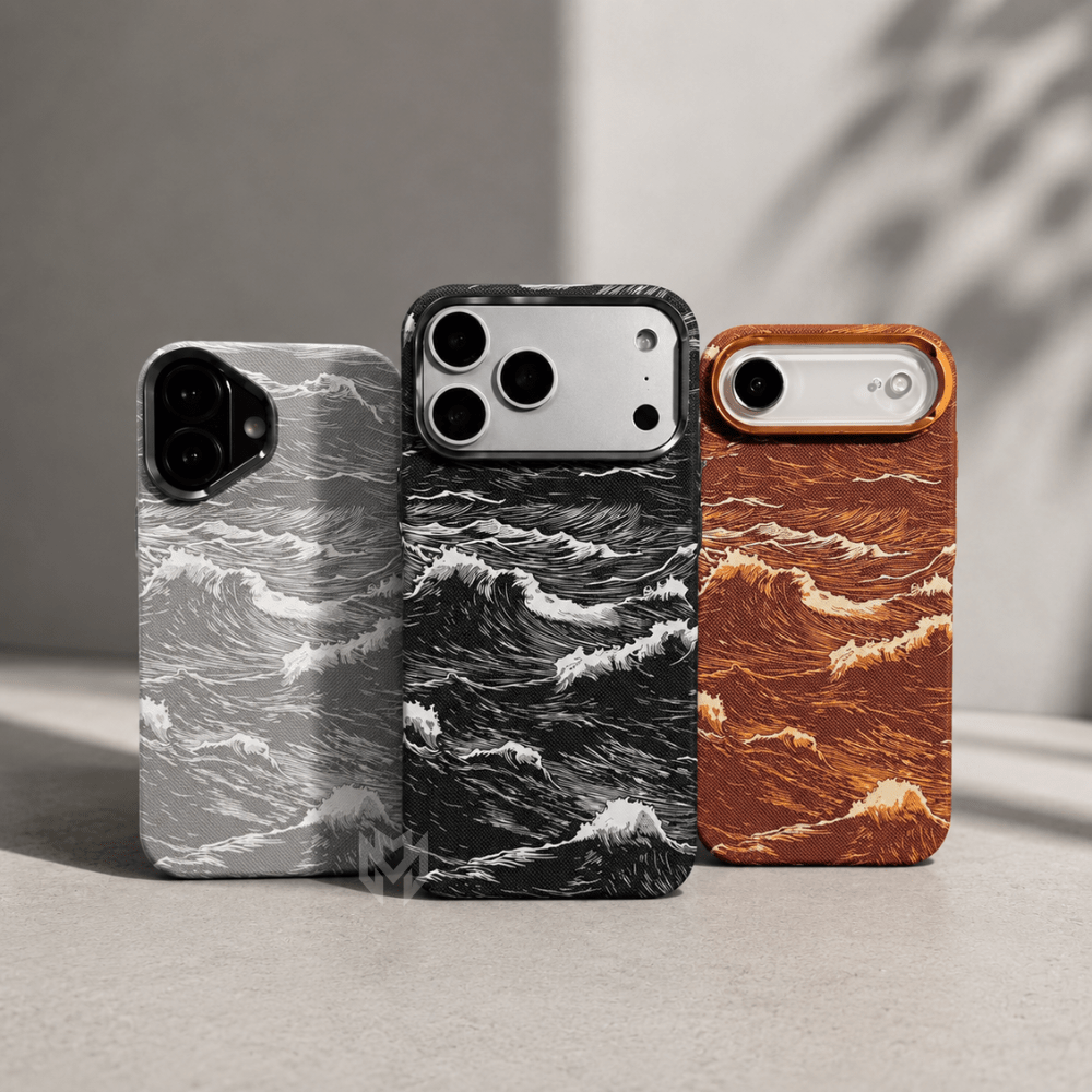 Case iPhone Carbono Design Ondas com MagSafe - Minimal Cases