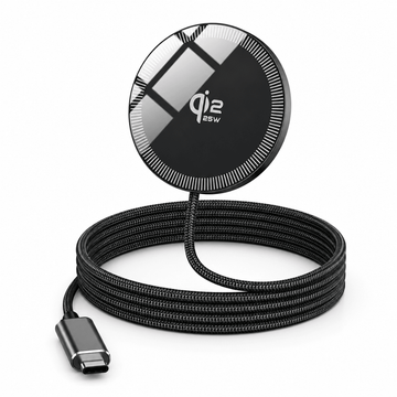 Carregador MagSafe Qi2 25W com Cabo Reforçado - Minimal Cases