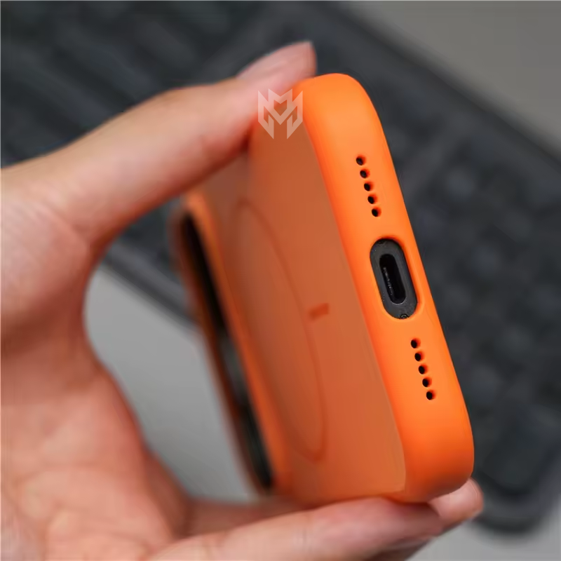 Case iPhone MagSafe Minimalista Proteção Interna Aveludada