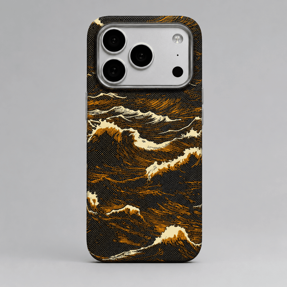 Case iPhone Carbono Design Ondas com MagSafe - Minimal Cases