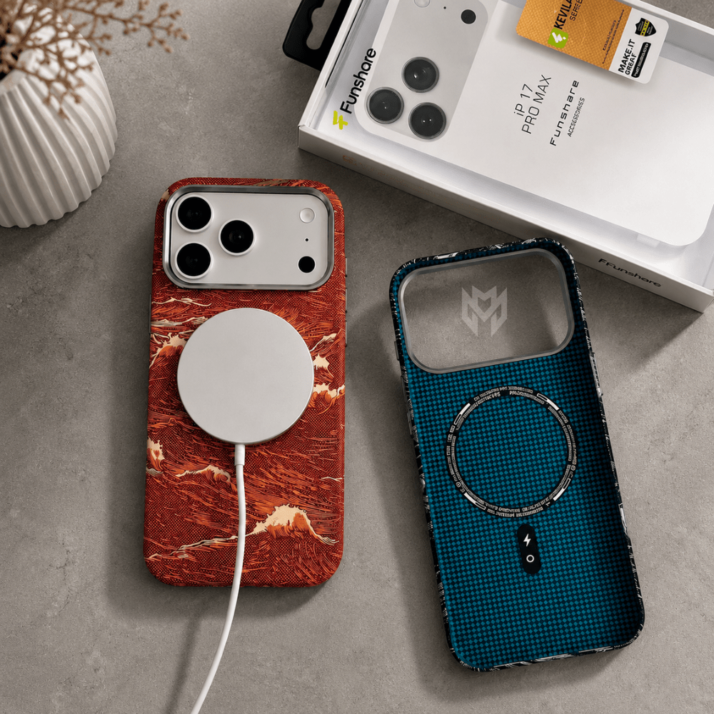 Case iPhone Carbono Design Ondas com MagSafe - Minimal Cases