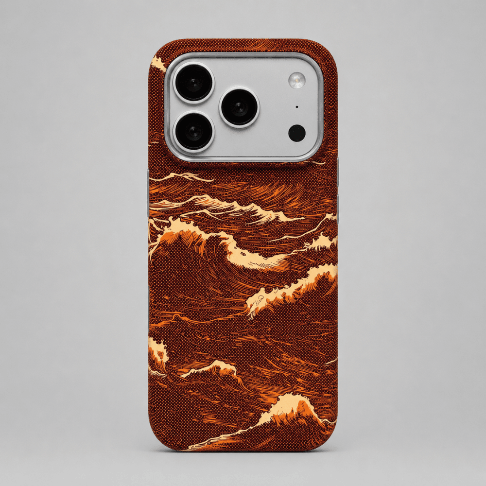 Case iPhone Carbono Design Ondas com MagSafe - Minimal Cases