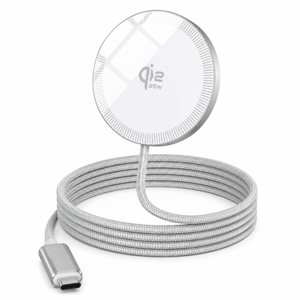 Carregador MagSafe Qi2 25W com Cabo Reforçado - Minimal Cases