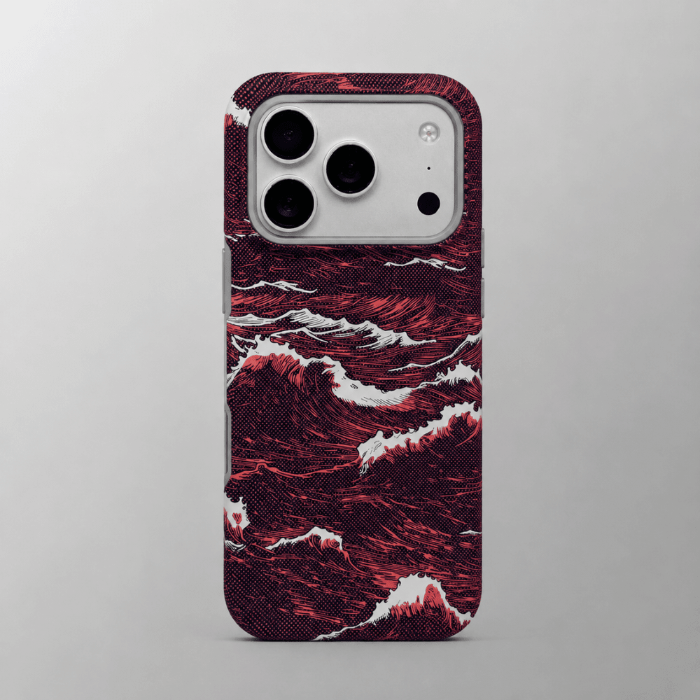 Case iPhone Carbono Design Ondas com MagSafe - Minimal Cases