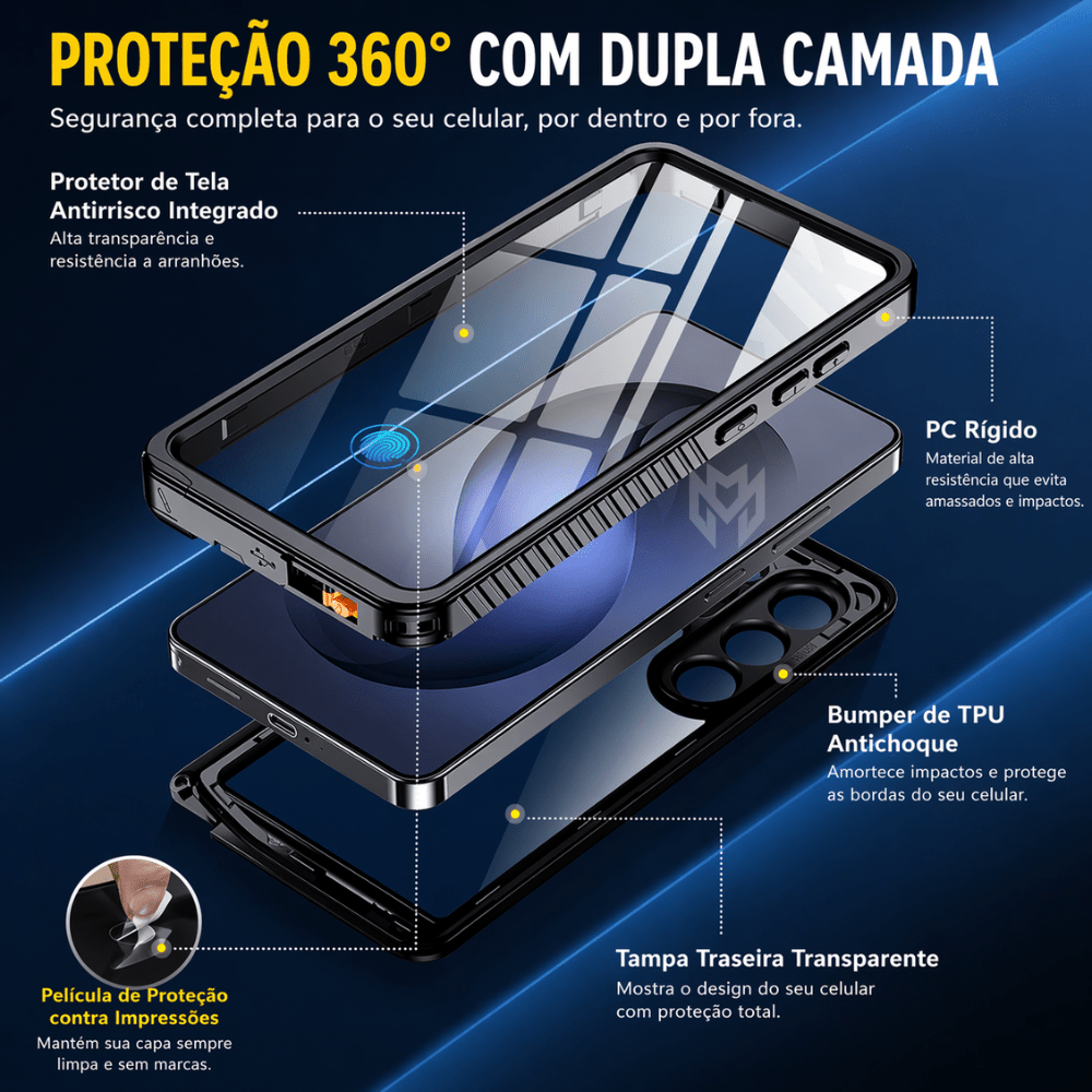 Case Samsung À Prova D'água Anti Impacto - Minimal Cases