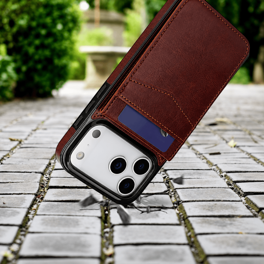 Case iPhone Carteira Suporte Couro - Minimal Cases