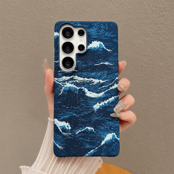 Case Samsung em Carbono Design Ondas do Mar - Minimal Cases