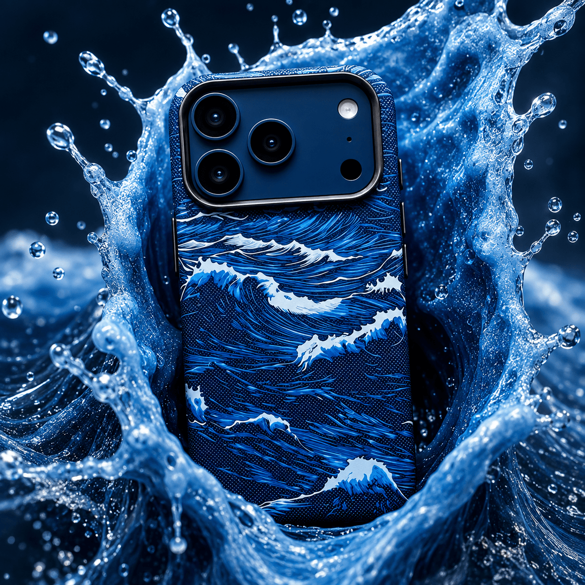 Case iPhone Carbono Design Ondas com MagSafe - Minimal Cases
