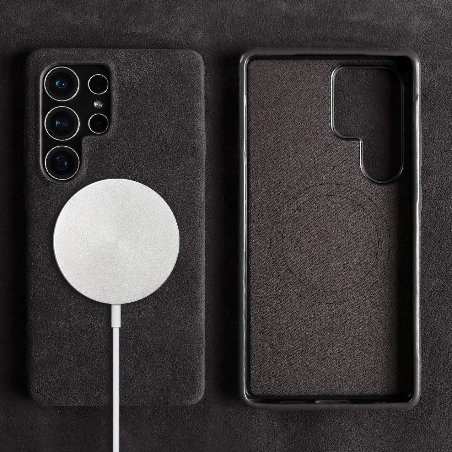 Case Samsung Alcantara Luxo com MagSafe - Minimal Cases