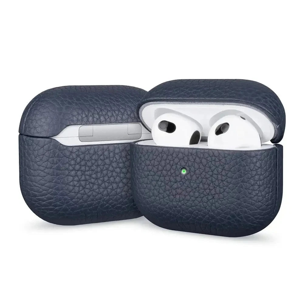Capa AirPods Couro Genuíno Textura Retro - Minimal Cases