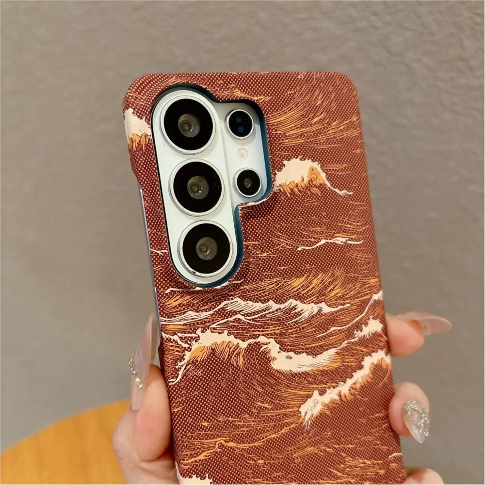 Case Samsung em Carbono Design Ondas do Mar - Minimal Cases