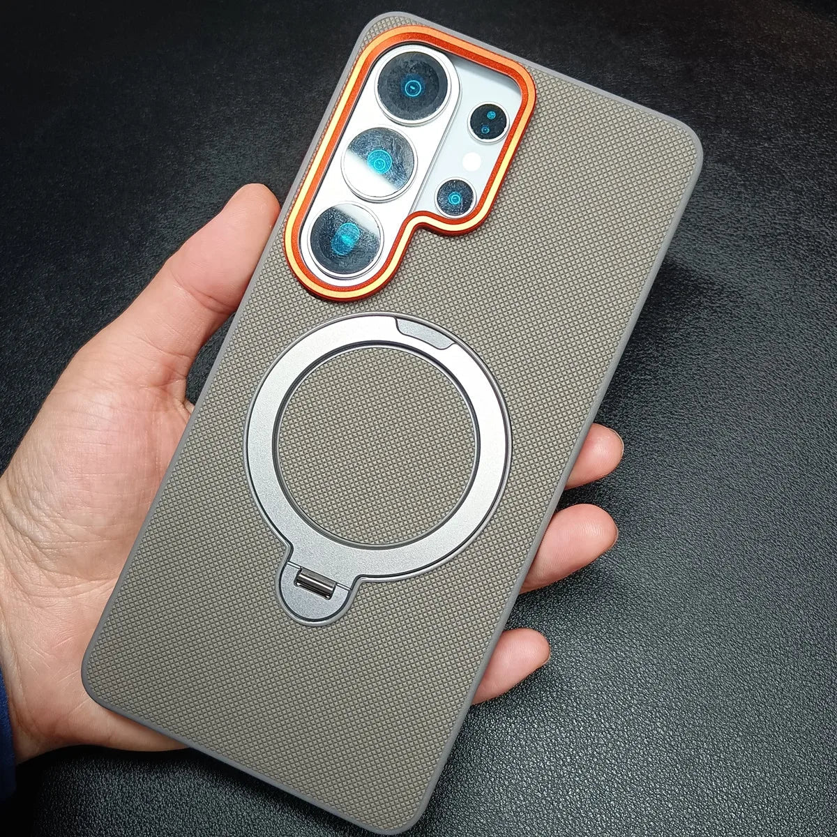 Case Samsung S26 Metal com Suporte Giratório e MagSafe - Minimal Cases