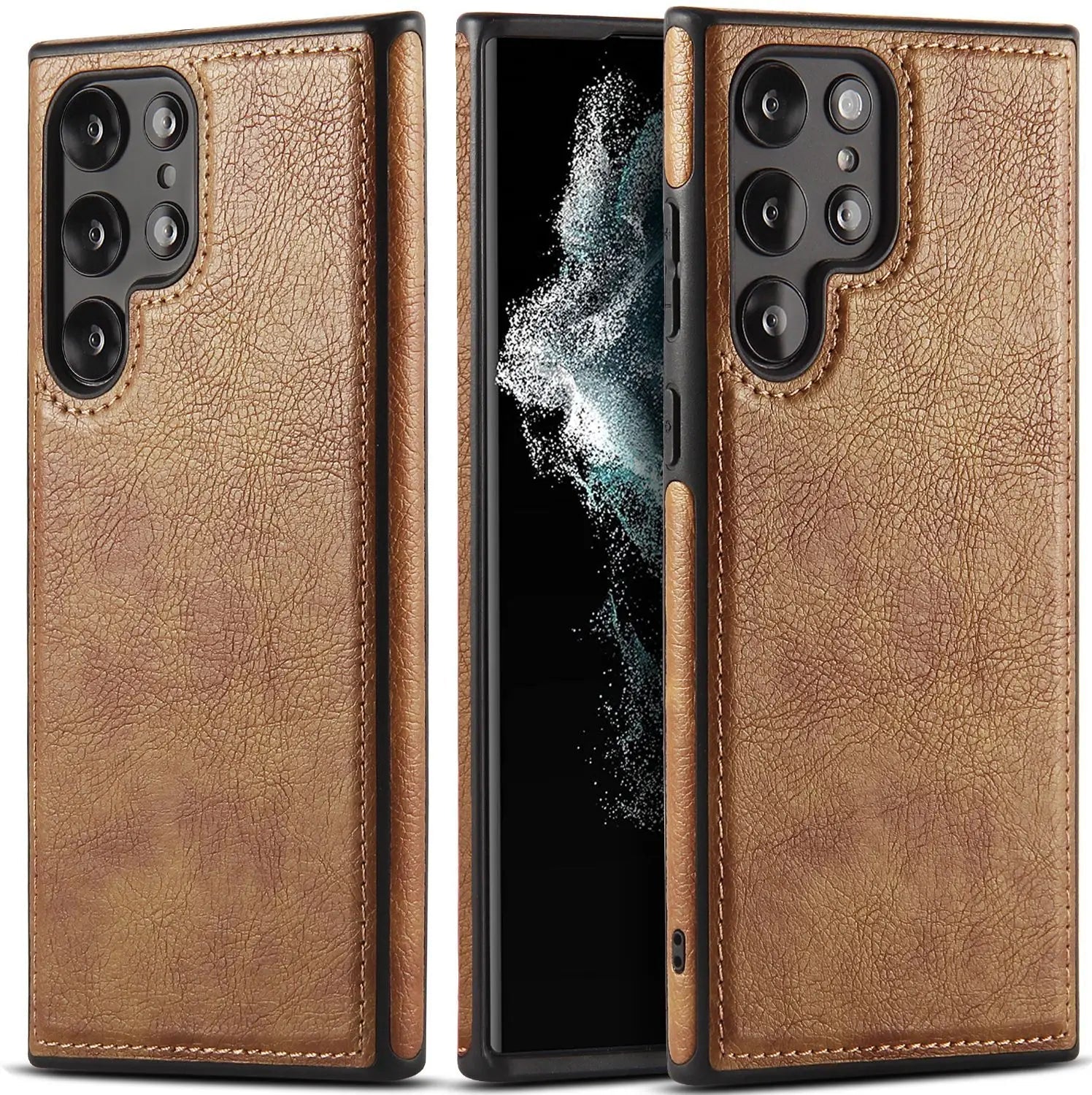 Capa Samsung em Couro Costurado Minimalista - Minimal Cases