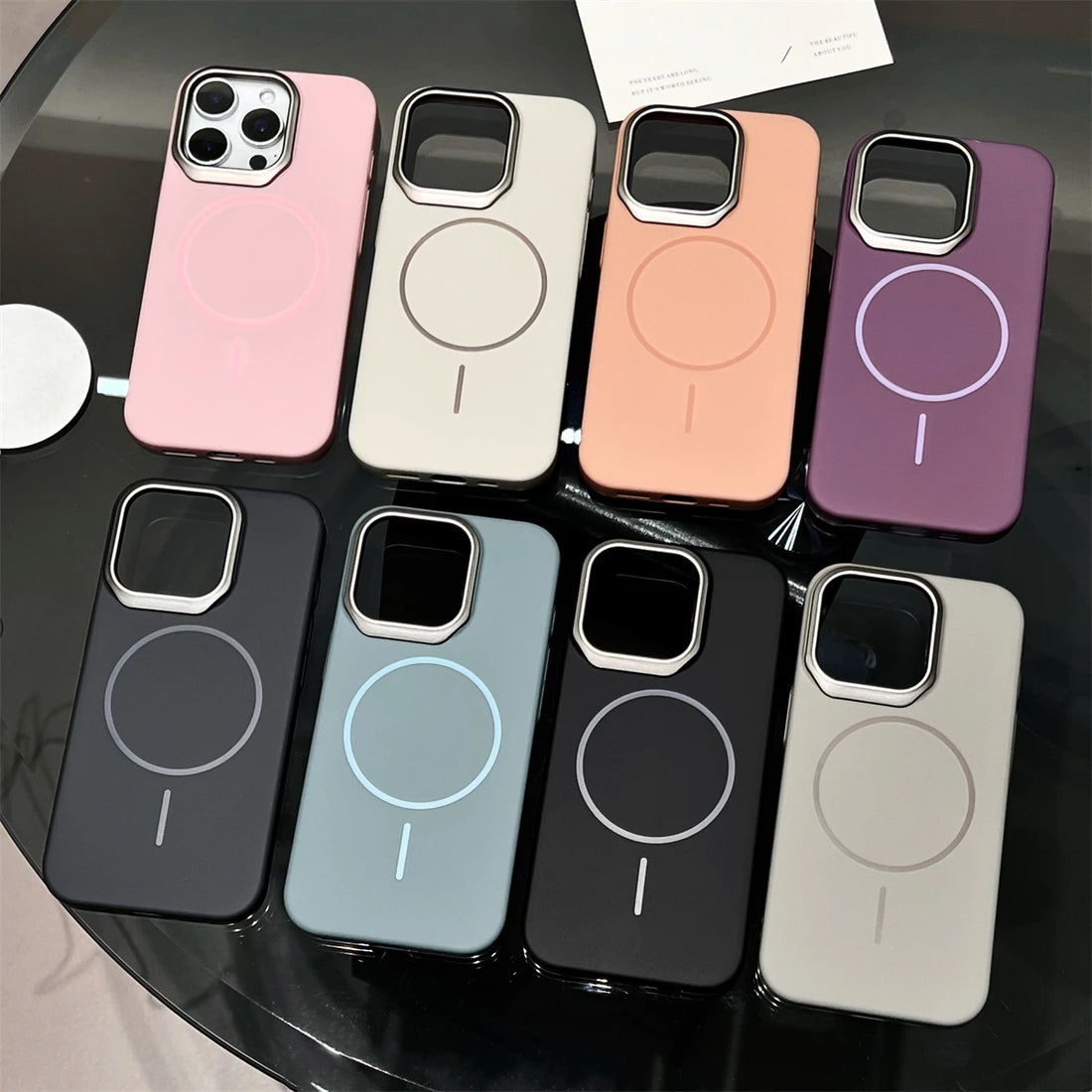 Case iPhone Matte com Protetor de Lentes em Metal