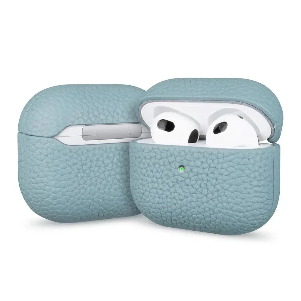 Capa AirPods Couro Genuíno Textura Retro - Minimal Cases
