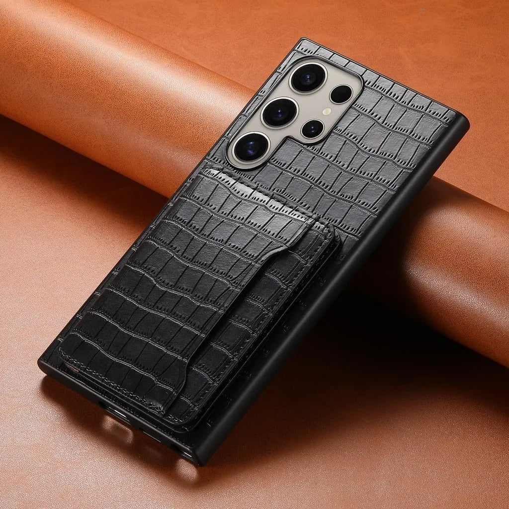Case Samsung Couro Carteira com Suporte Dobrável - Minimal Cases