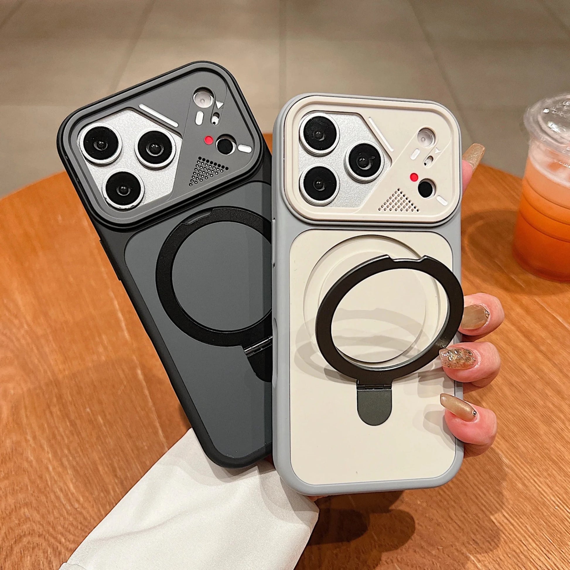 Case Anti Impacto Suporte MagSafe 360° Retrátil - Minimal Cases