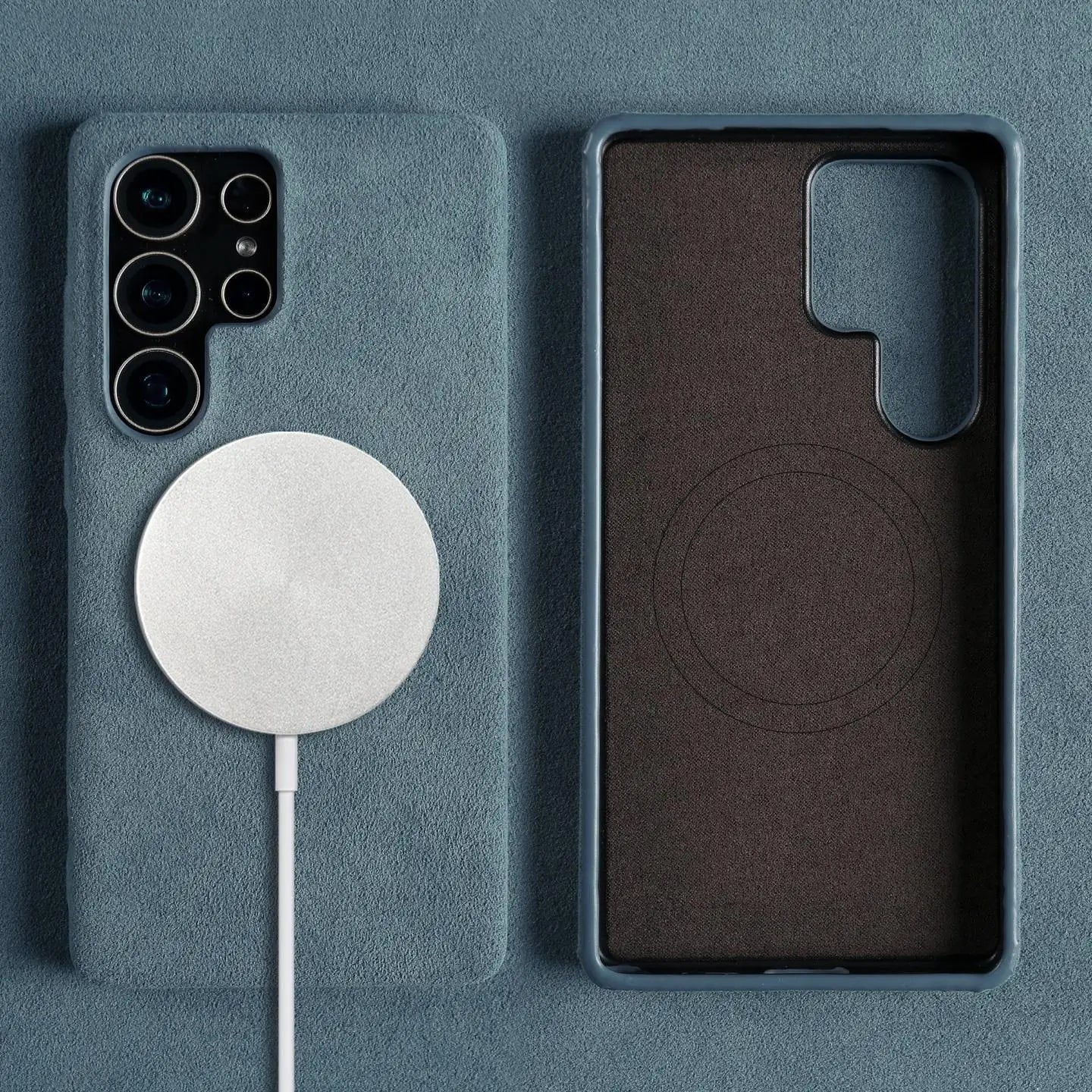 Case Samsung Alcantara Luxo com MagSafe - Minimal Cases