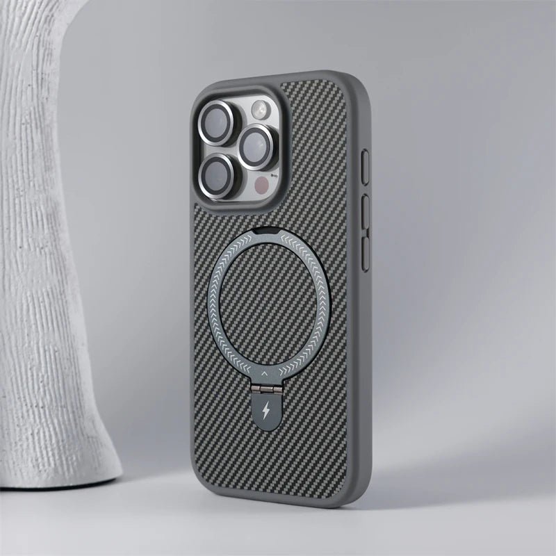 Case iPhone em Fibra de Carbono Anti - Impacto com Carregamento MagSafe - Minimal Cases