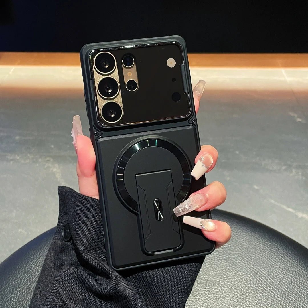 Case Samsung Magnética com Suporte e Proteção de Lente - Minimal Cases