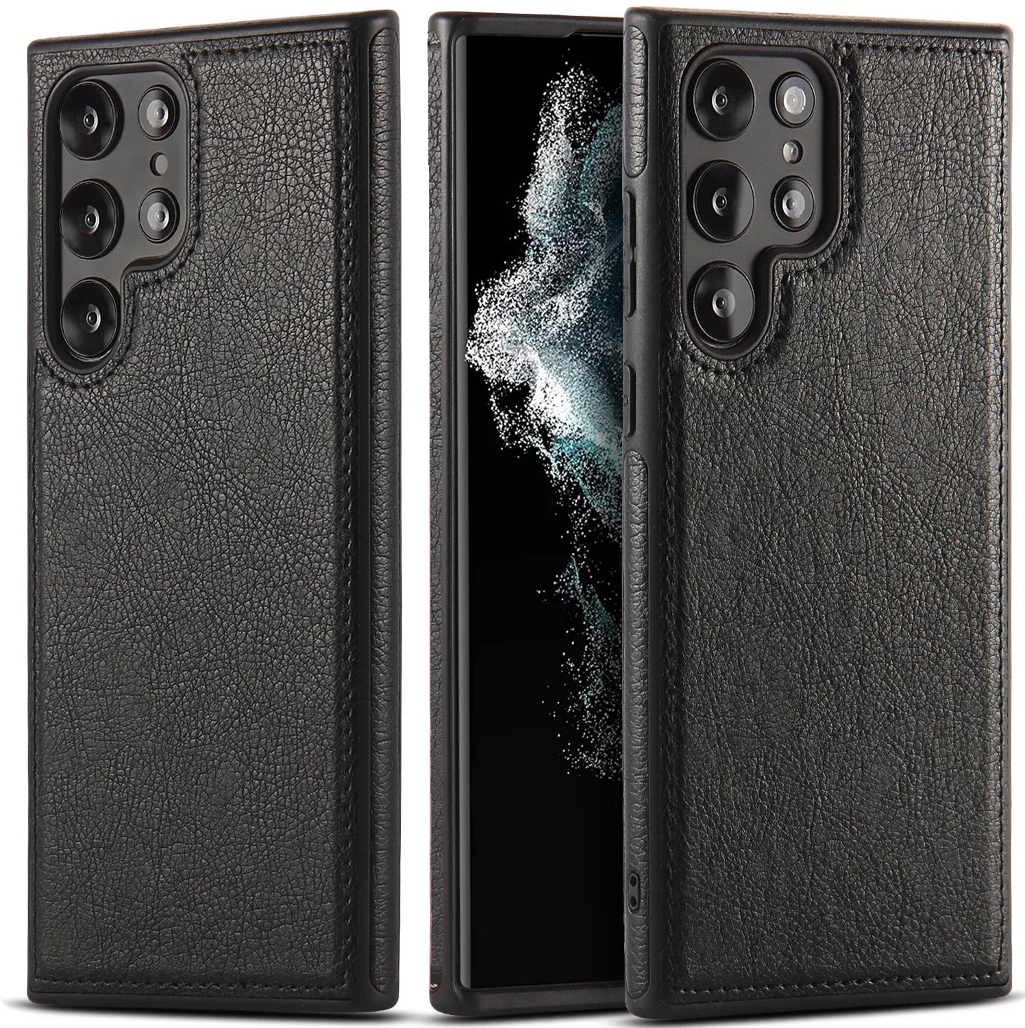 Capa Samsung em Couro Costurado Minimalista - Minimal Cases