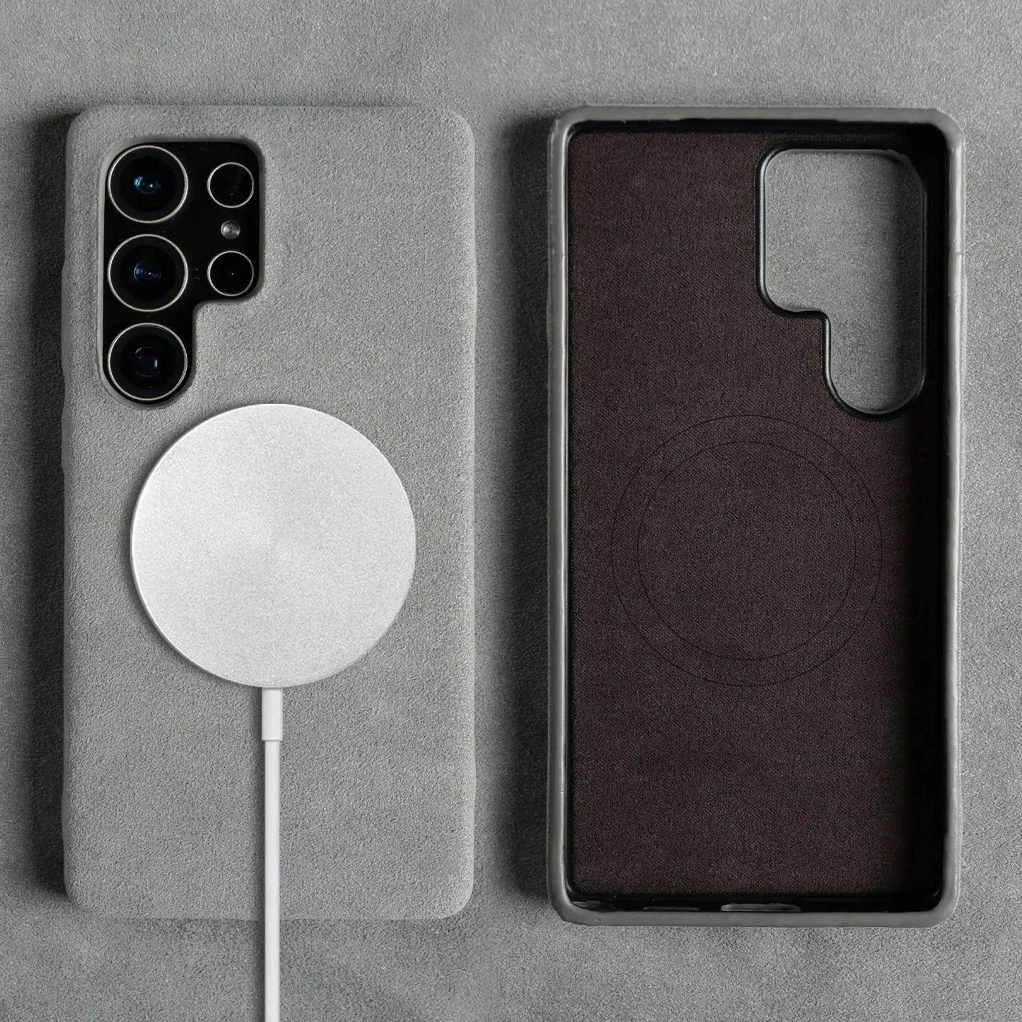 Case Samsung Alcantara Luxo com MagSafe - Minimal Cases