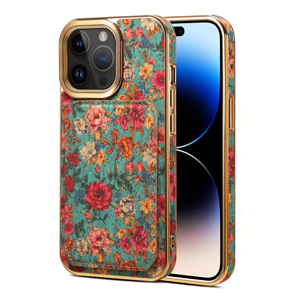 Case iPhone Tecido Mandala com Porta Cartões Magnético - Minimal Cases