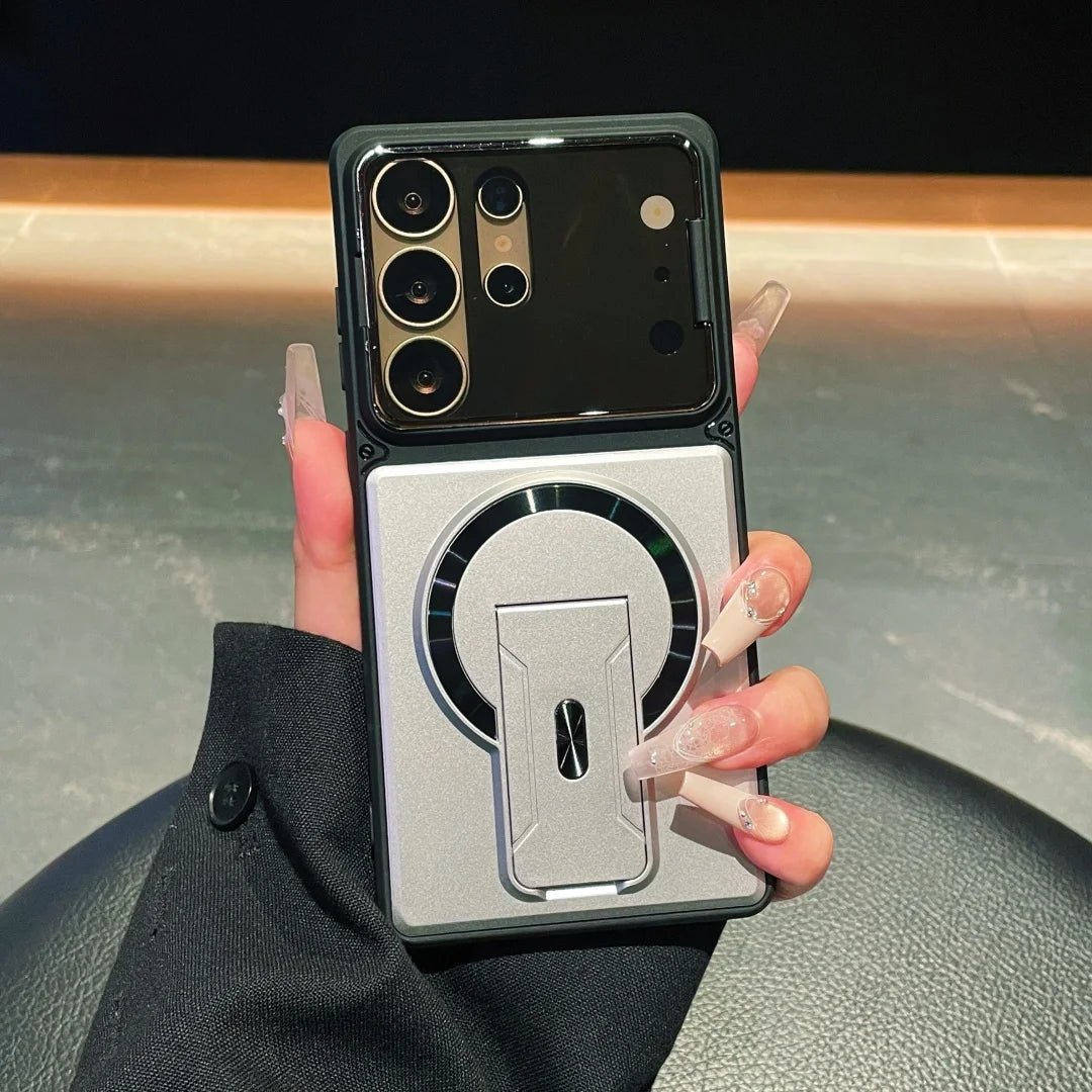 Case Samsung Magnética com Suporte e Proteção de Lente - Minimal Cases
