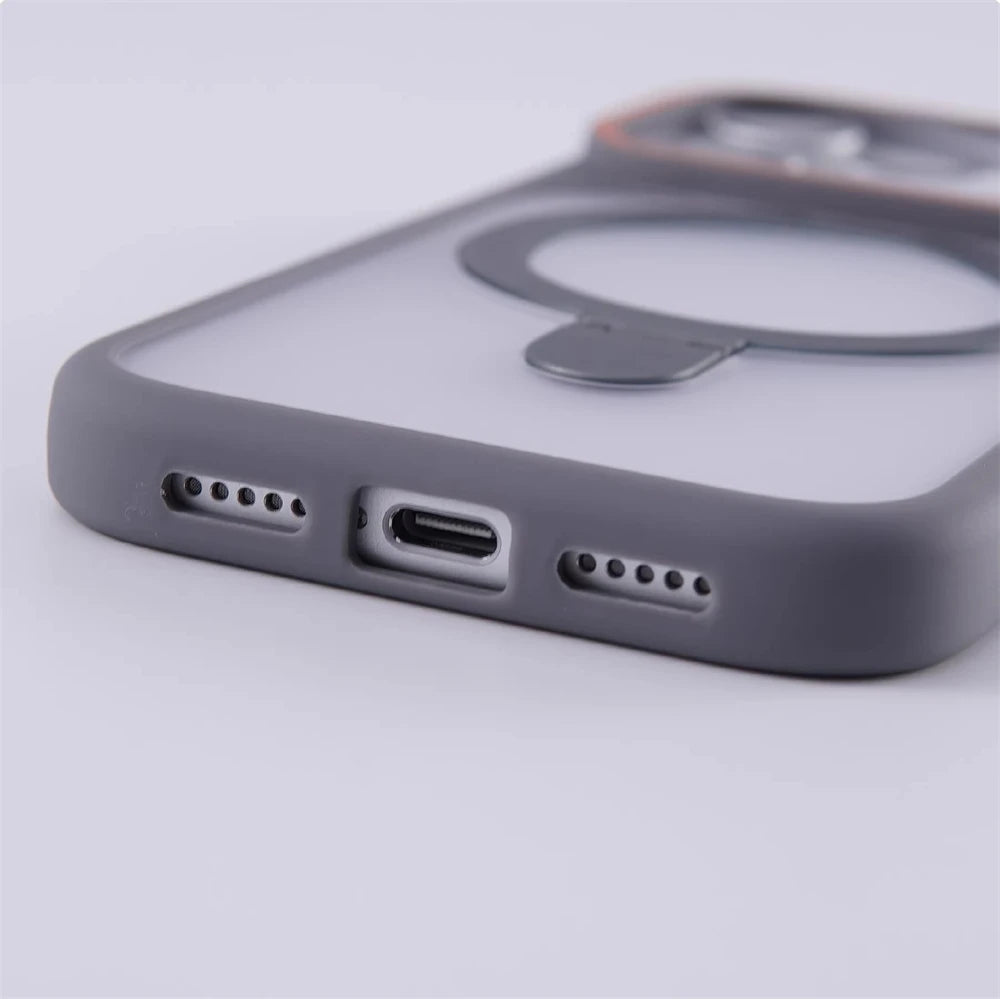 Case iPhone Premium Fosca com Suporte Retrátil - Minimal Cases