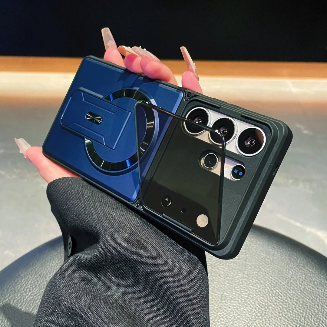 Case Samsung Magnética com Suporte e Proteção de Lente - Minimal Cases