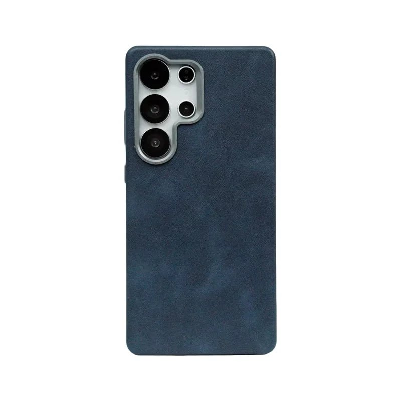 Case Samsung Ultra Couro Retrô com Moldura de Lente - Minimal Cases