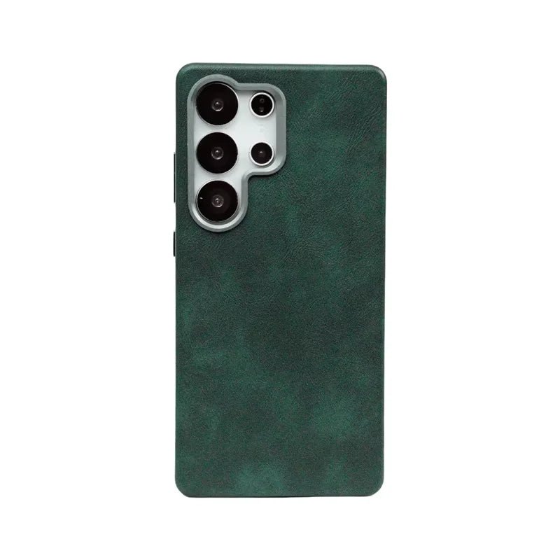 Case Samsung Ultra Couro Retrô com Moldura de Lente - Minimal Cases