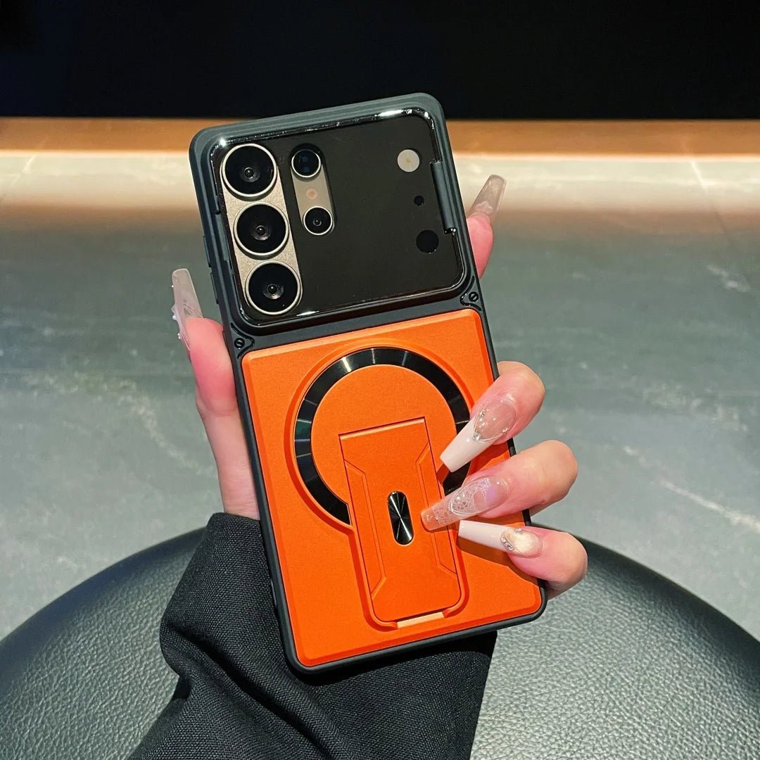 Case Samsung Magnética com Suporte e Proteção de Lente - Minimal Cases