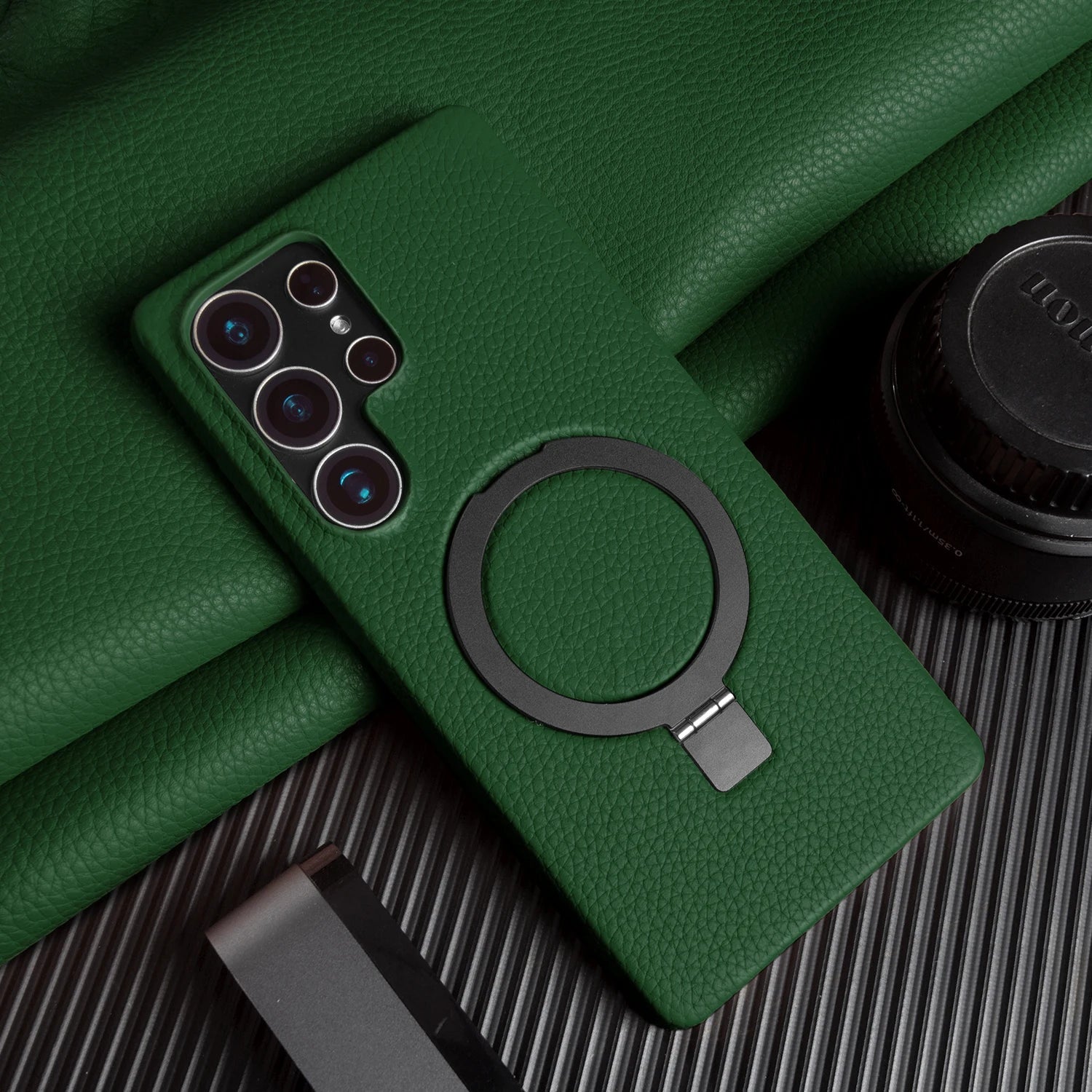 Case Samsung Couro Genuíno e Suporte Dobrável - Minimal Cases