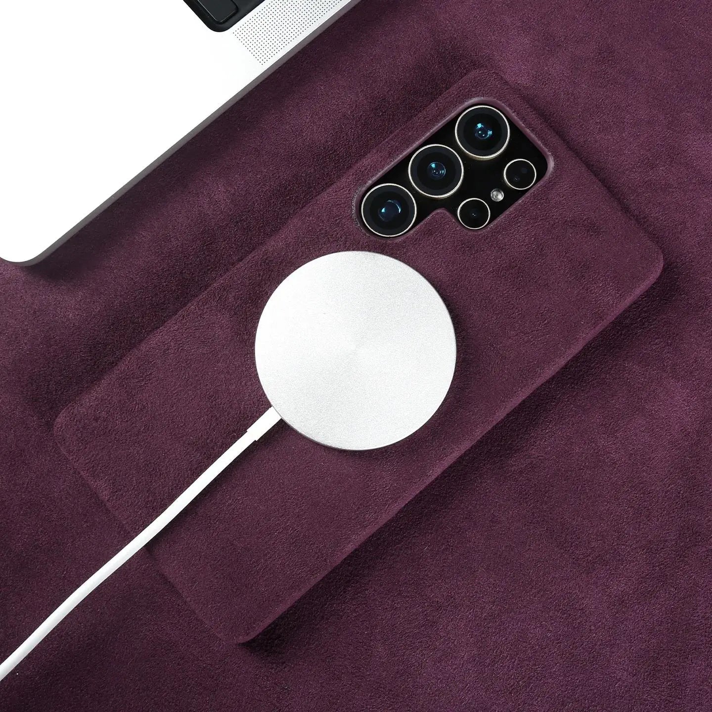Case Samsung Alcantara Luxo com MagSafe - Minimal Cases