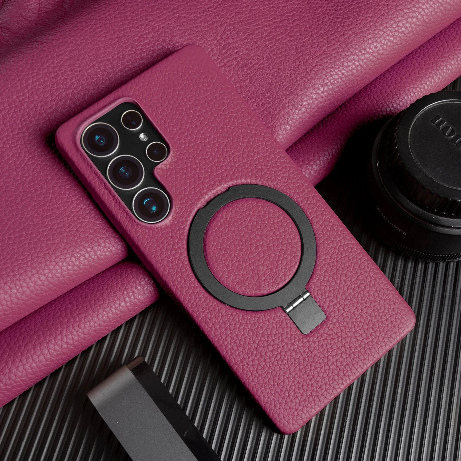 Case Samsung Couro Genuíno e Suporte Dobrável - Minimal Cases