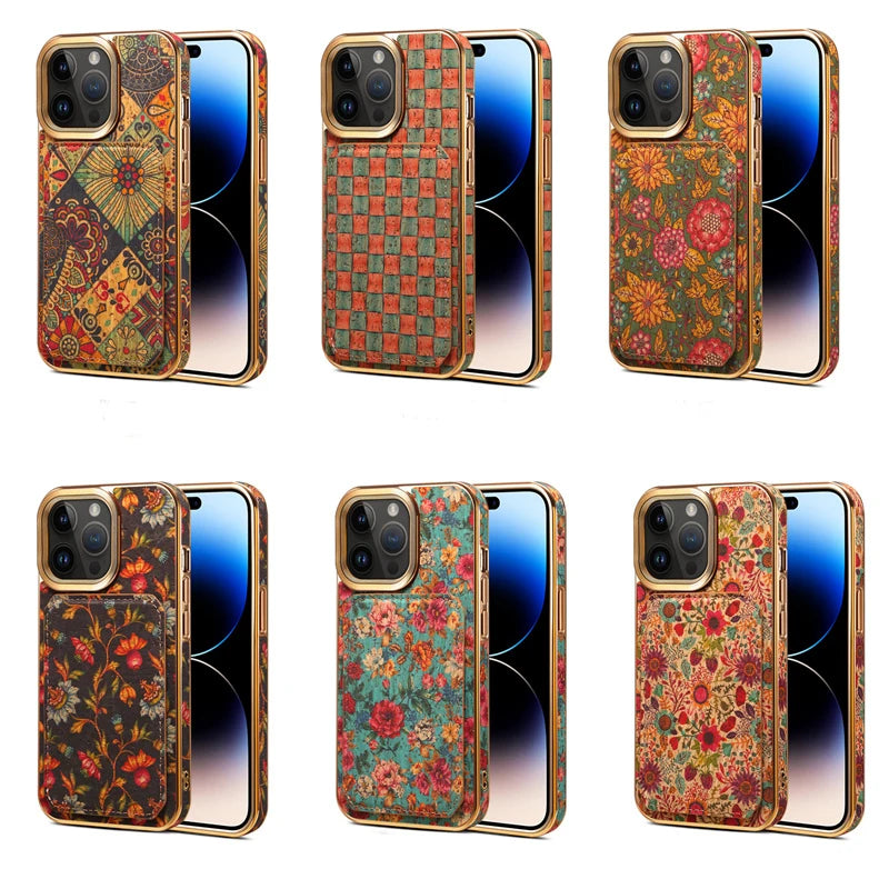 Case iPhone Mandala com Porta Cartões Magnético