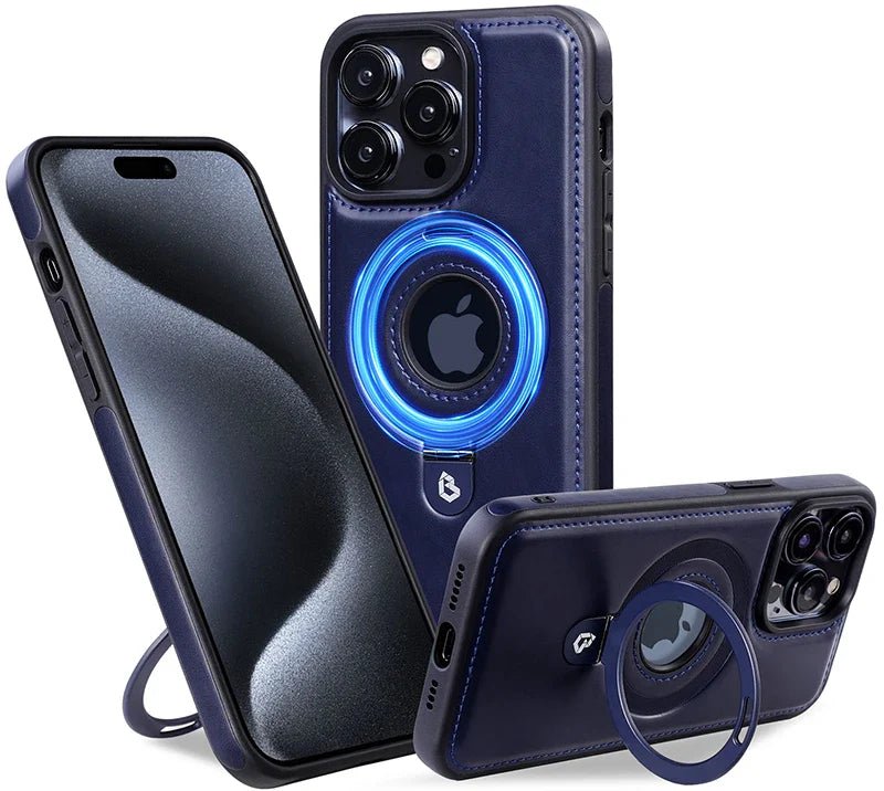 Case iPhone em couro e suporte magnético flexível MagSafe - Minimal Cases