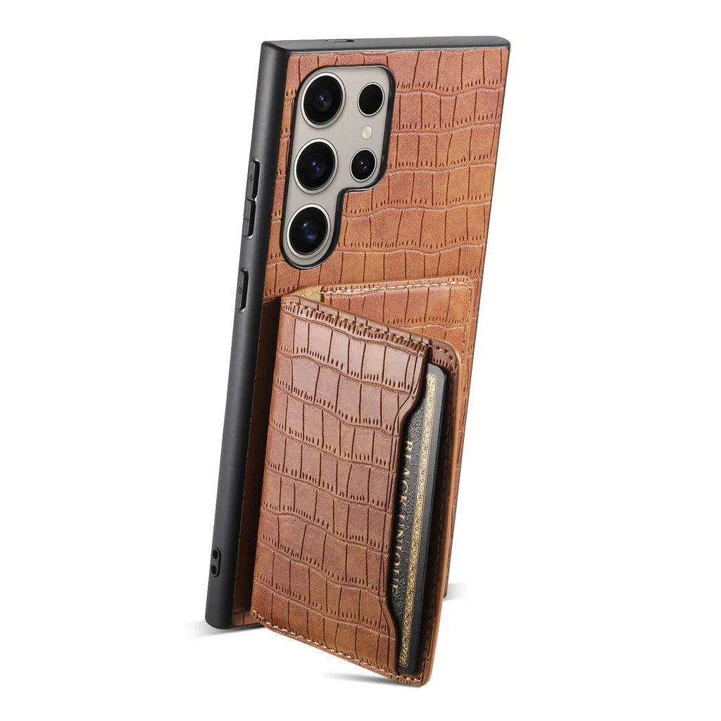 Case Samsung Couro Carteira com Suporte Dobrável - Minimal Cases