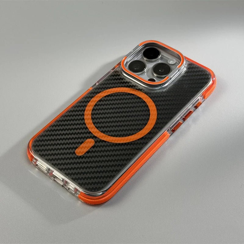 Case iPhone Transparente com Fibra de Carbono e Carregamento MagSafe - Minimal Cases