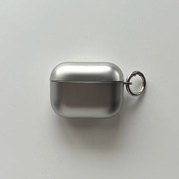 Capa AirPods Galvanizada Prata com Anel Metálico - Minimal Cases