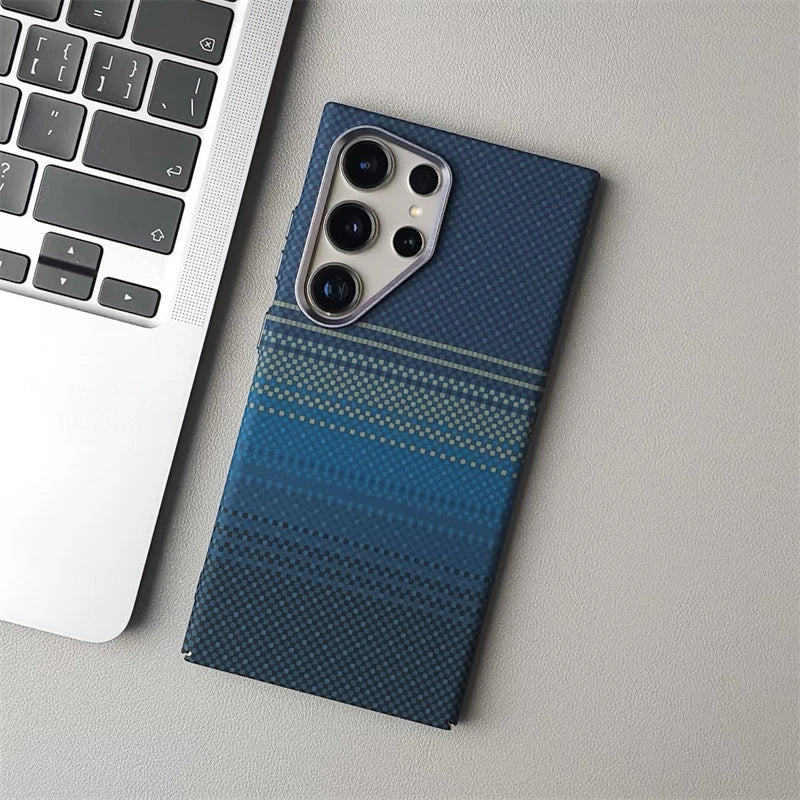 Case Samsung em Fibra de Carbono Texturizada MagSafe