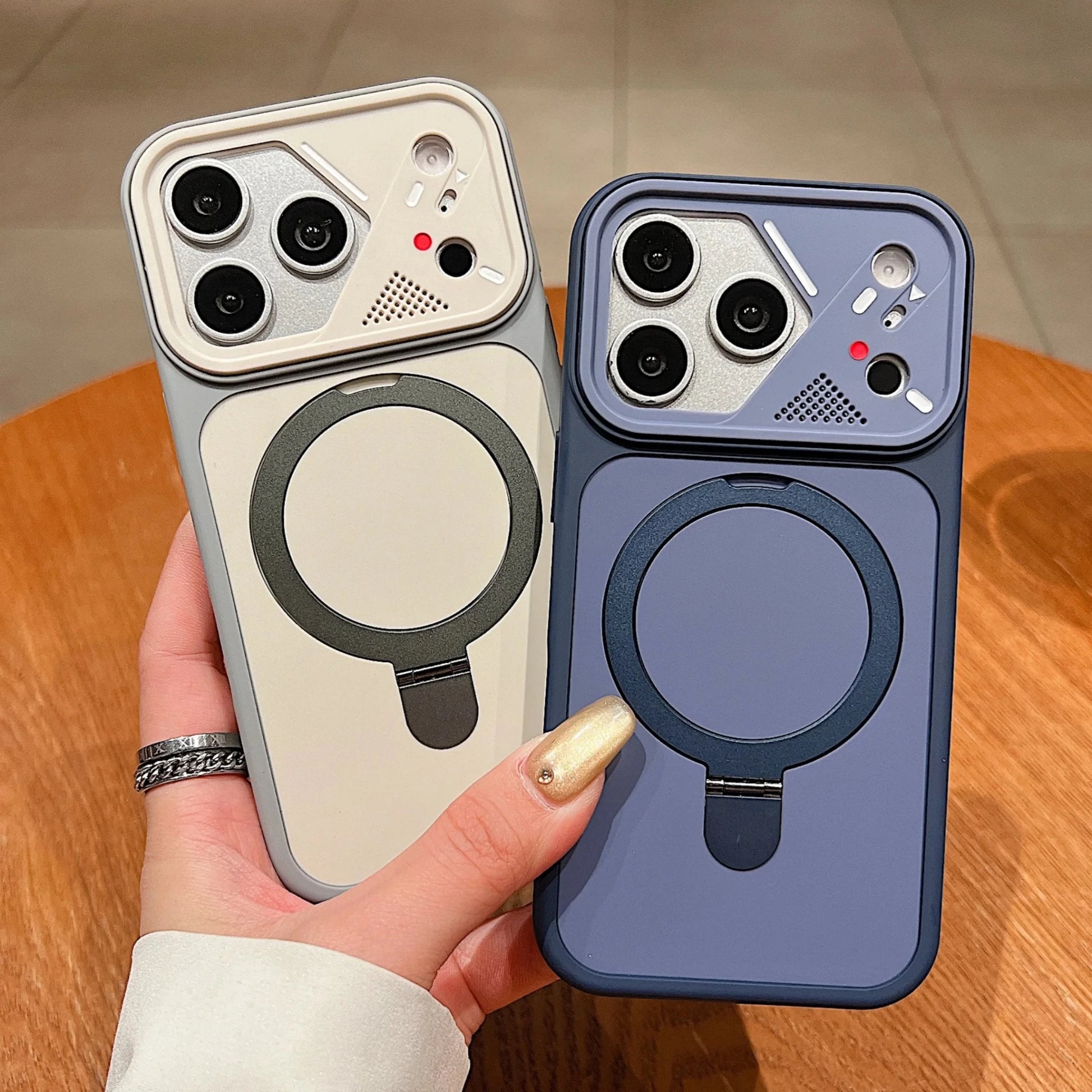 Case Anti Impacto Suporte MagSafe 360° Retrátil - Minimal Cases