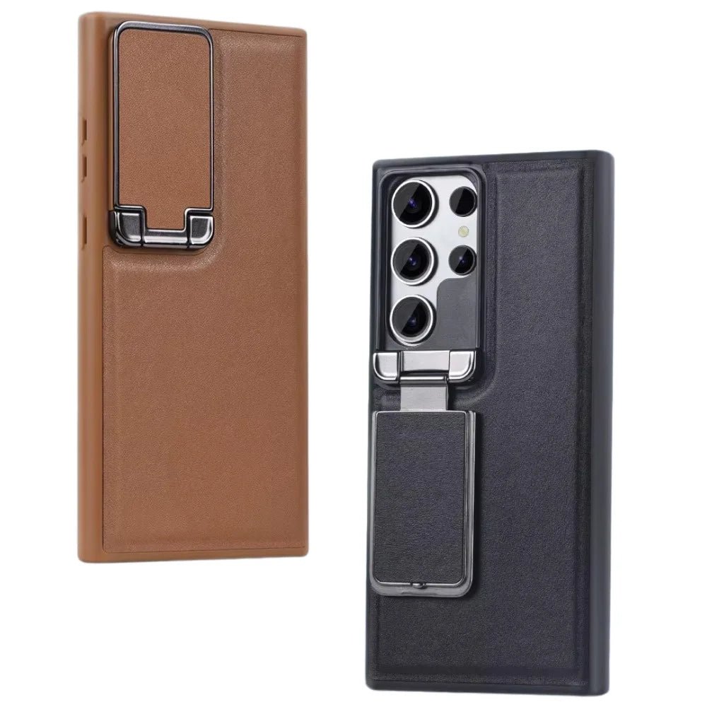 Case Samsung Ultra Couro Clássico com Suporte Dobrável - Minimal Cases